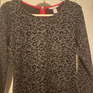 Banana Republic Black and Red Leopard Dress